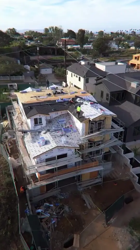 Re-roof in progress