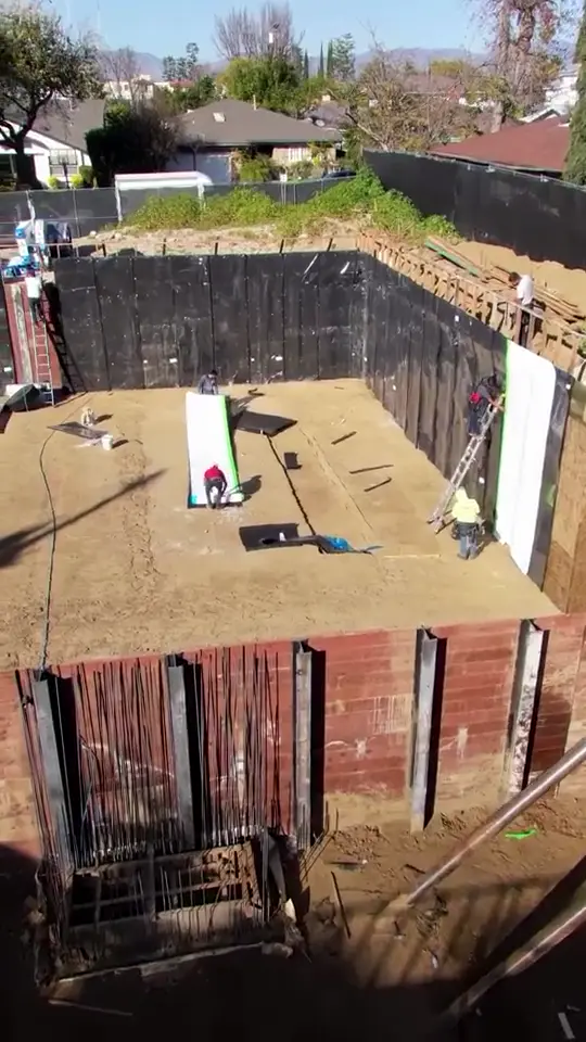 Shored excavation